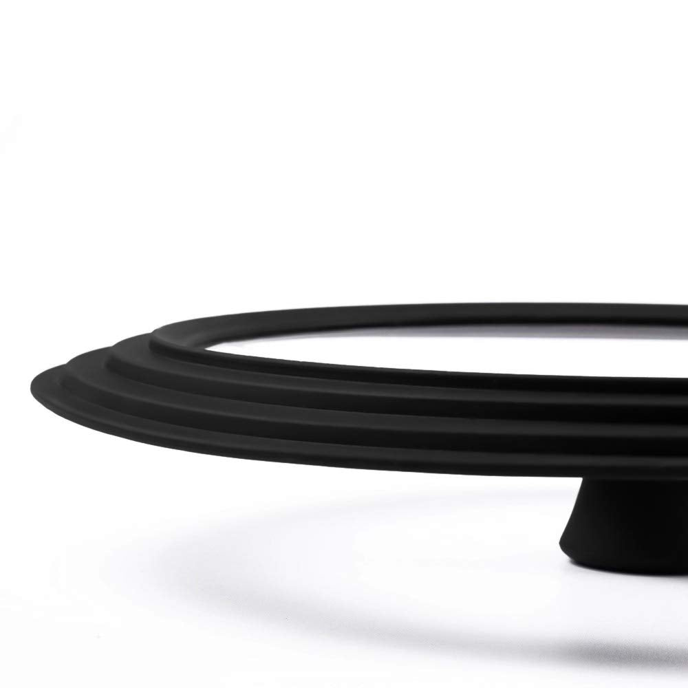 Tempered Glass Universal Lid with Silicone Rim Fits 10.5", 11" and 12" Cookware W355