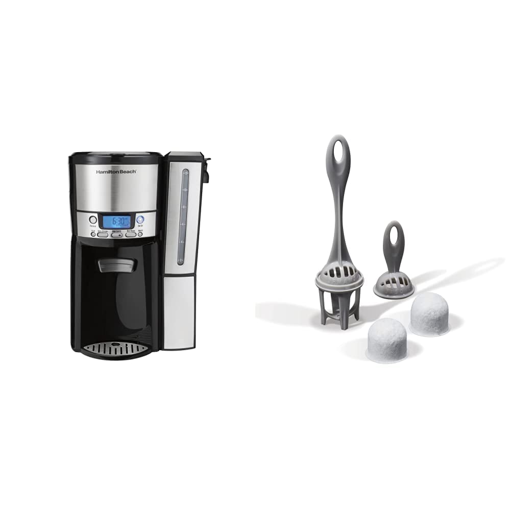 Charcoal Coffee Maker Water Filter Replacement Pods and Handle, 2-Pack and 12 Cup Coffee Maker X24219