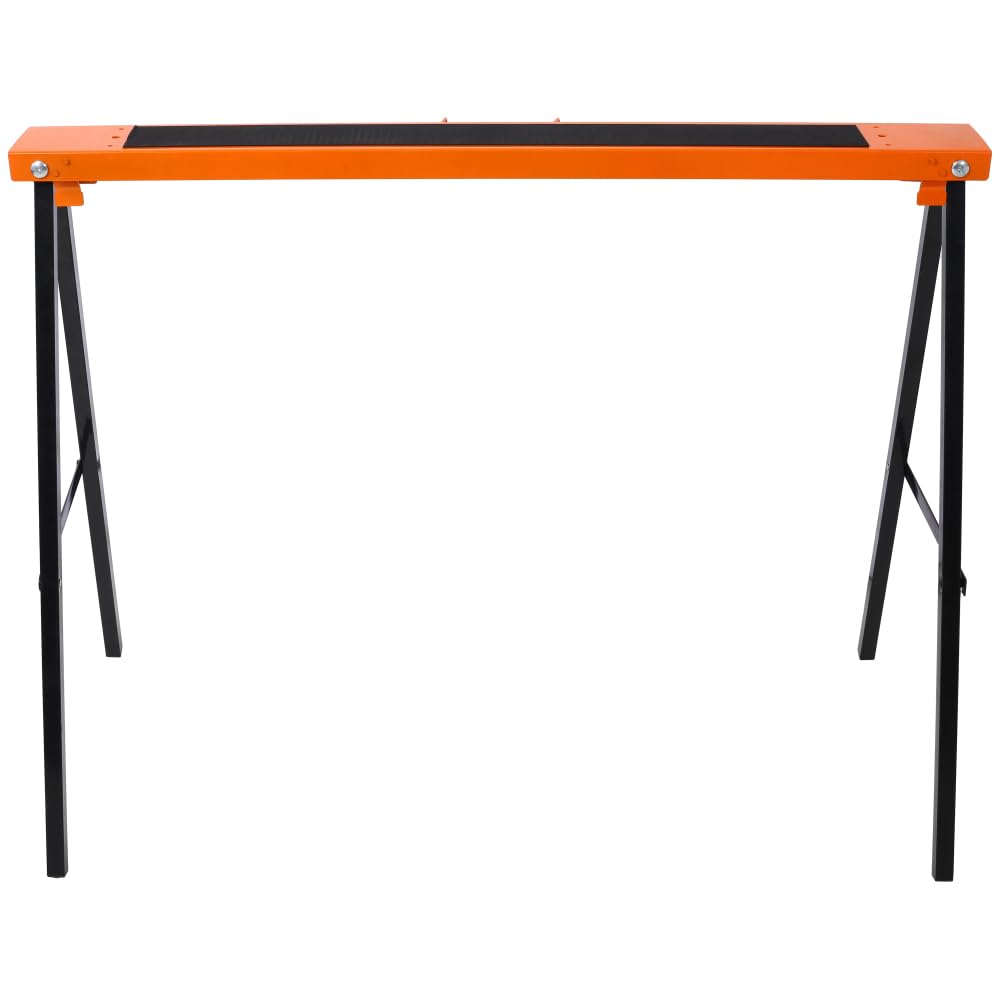 Folding Sawhorse 2 Pack Heavy Duty 550 lbs Capacity Portable Collapsible Metal Frame Non-Slip L54337