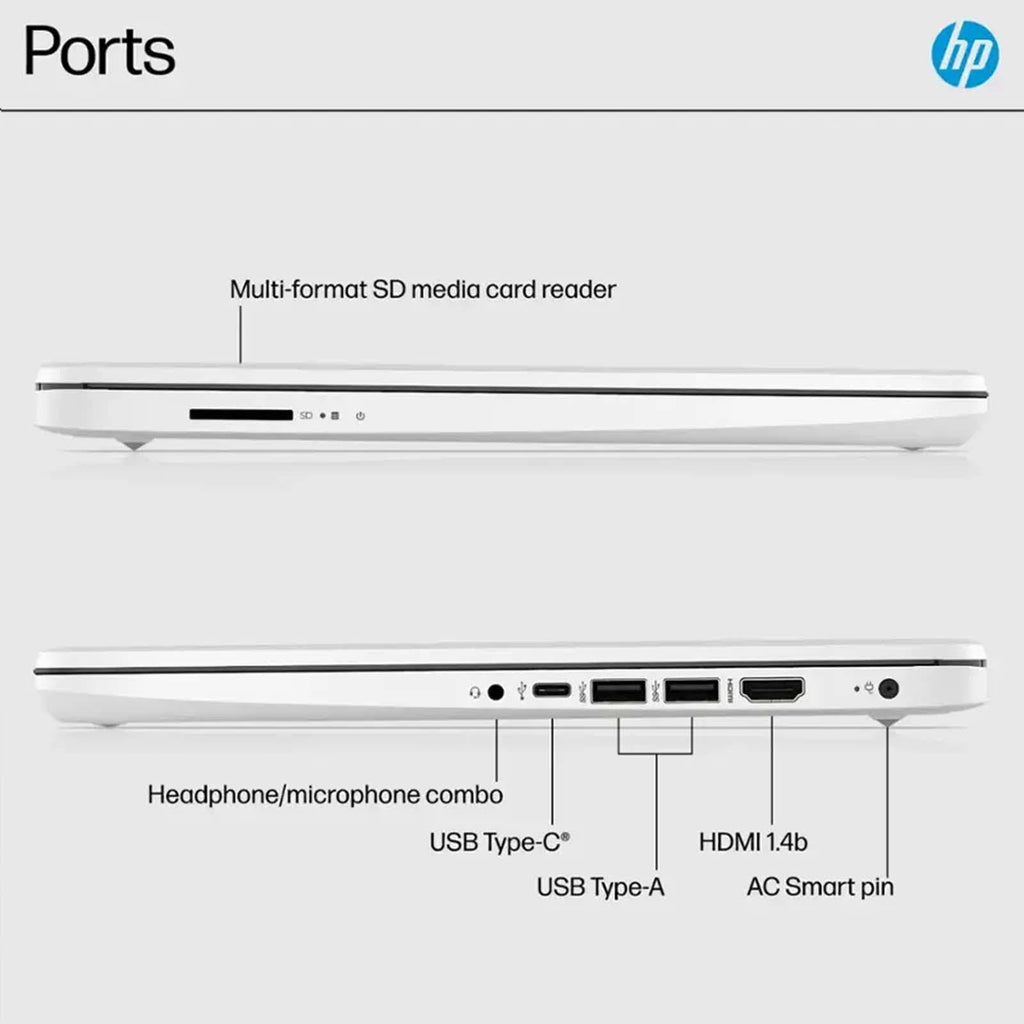 14 Inch Laptop, Intel Celeron N4500, 4GB RAM, 128GB Storage, Windows 11 S, Snowflake White M154492