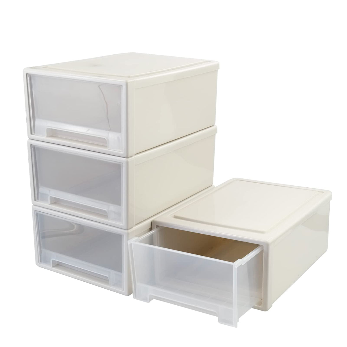 17.8 Quart 4 Pcs Plastic Stacking Storage Drawer U798668
