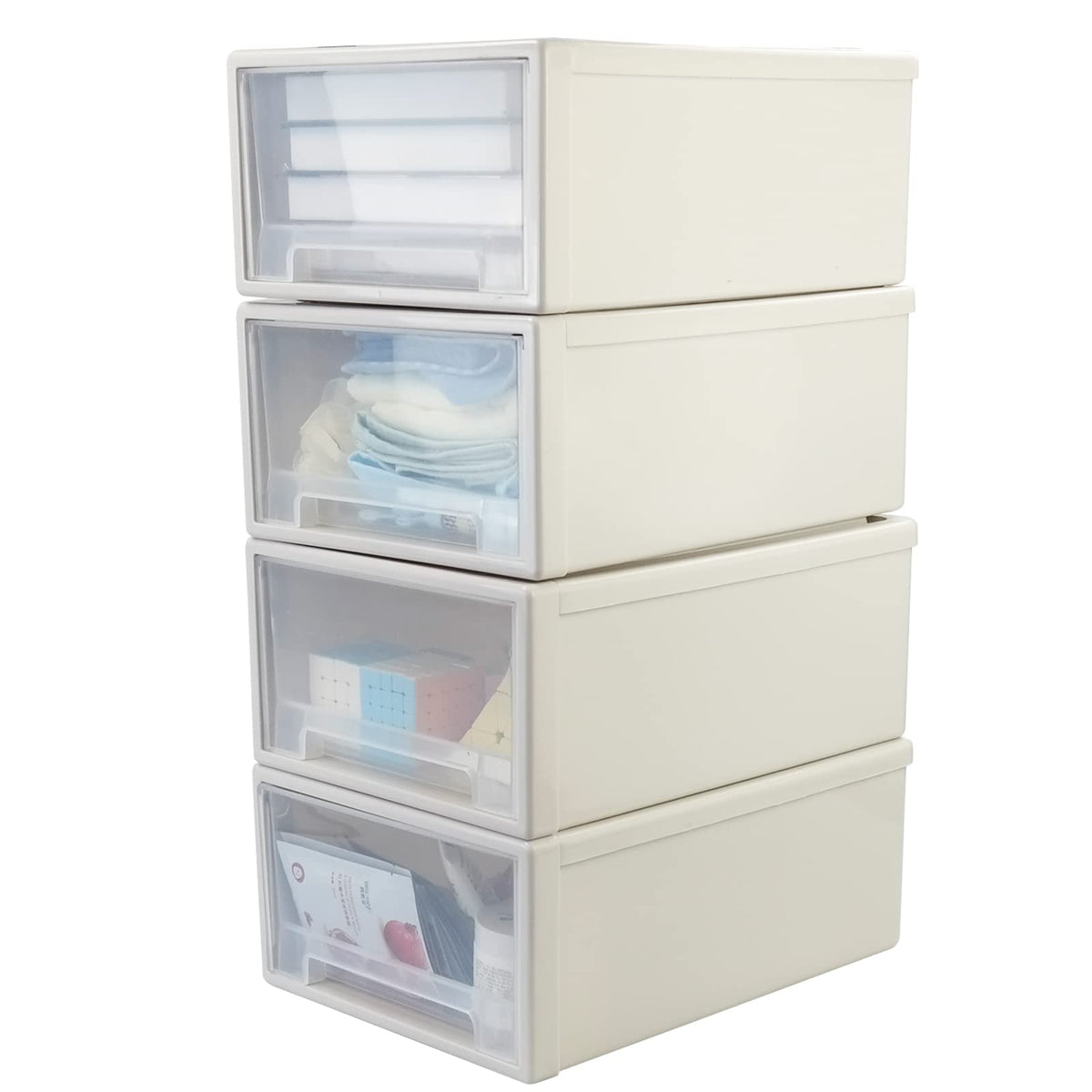 17.8 Quart 4 Pcs Plastic Stacking Storage Drawer U798668