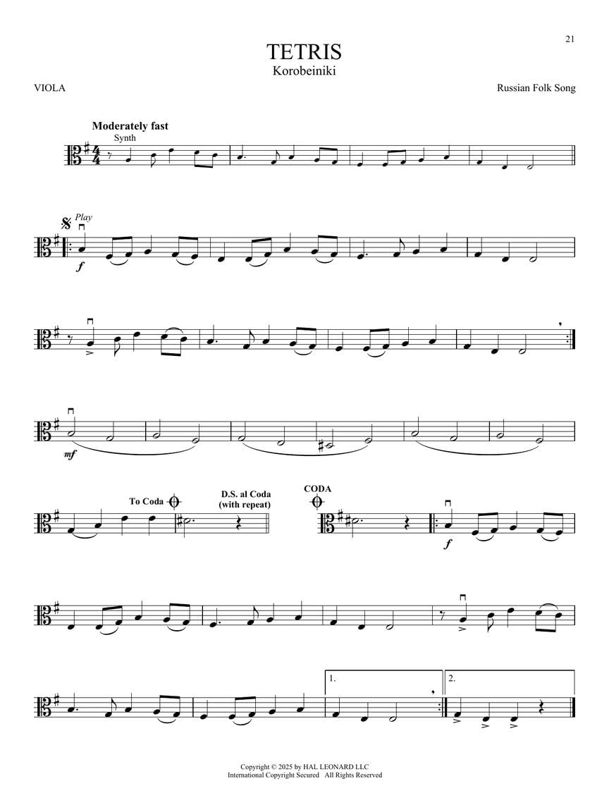 Viola Sheet Music with Online Audio E765