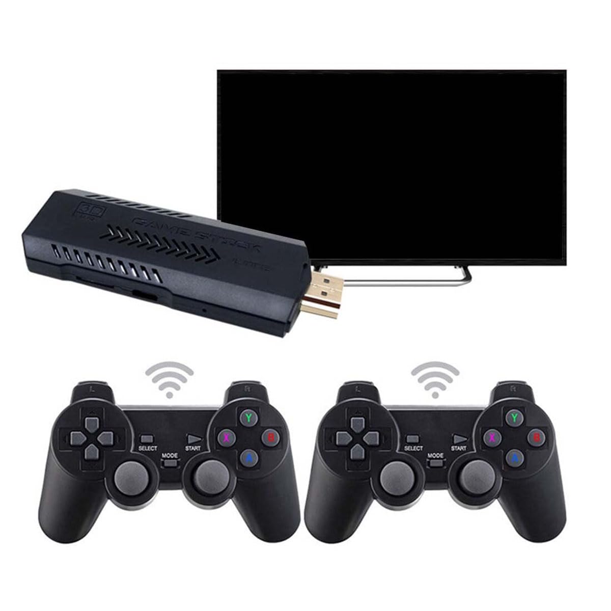 4K Retro Game Stick with 2 Wireless Controllers 64GB R9553