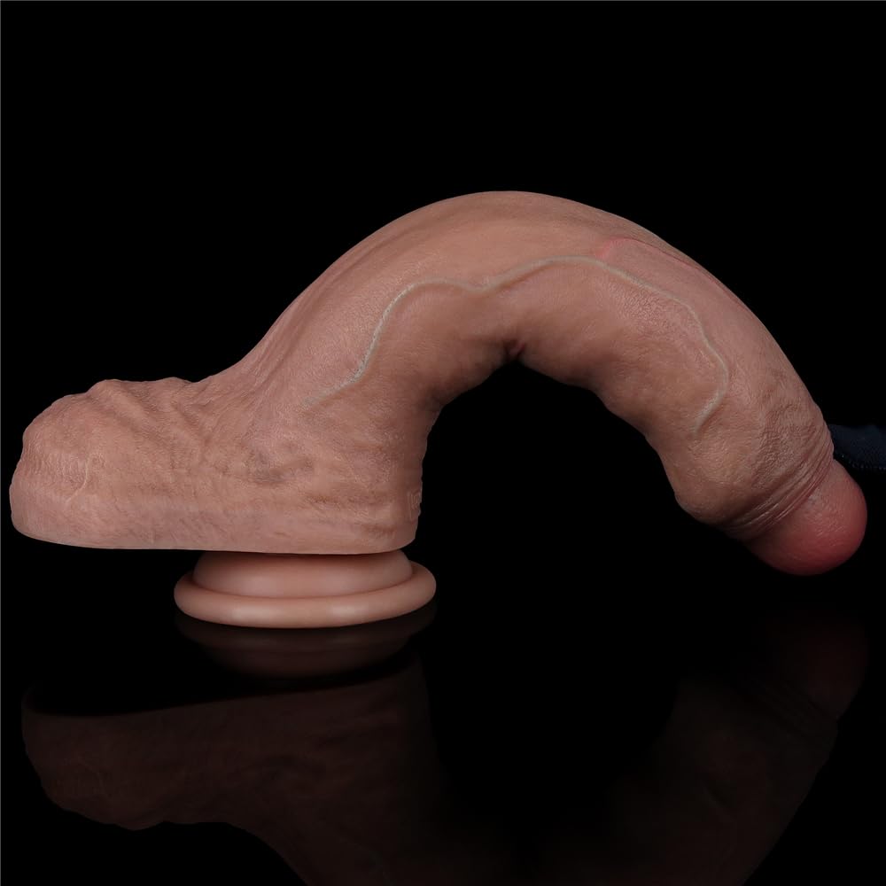 8.5" Realistic Uncut Dual Density Silicone Dildo with Suction Cup Y24798