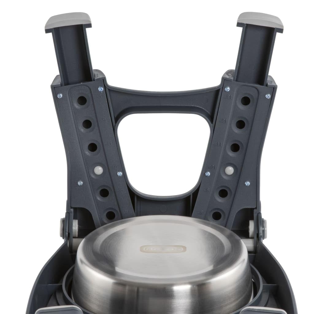 Adjustable Height Double Pet Feeder with Stainless Steel Bowls M101174