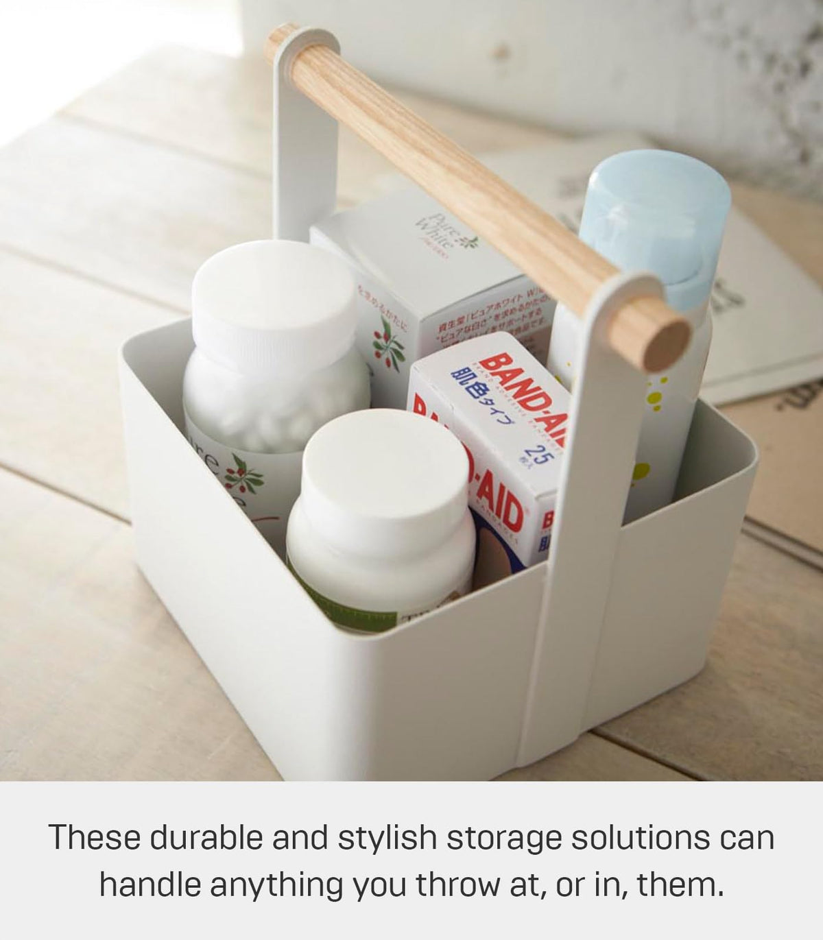 Small Steel Wood Storage Basket W906