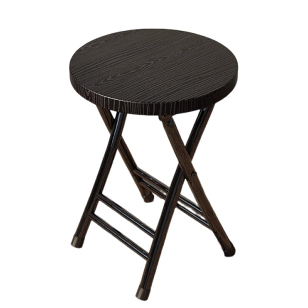 18 Inch Black Folding Stool 330 Lbs Capacity B136