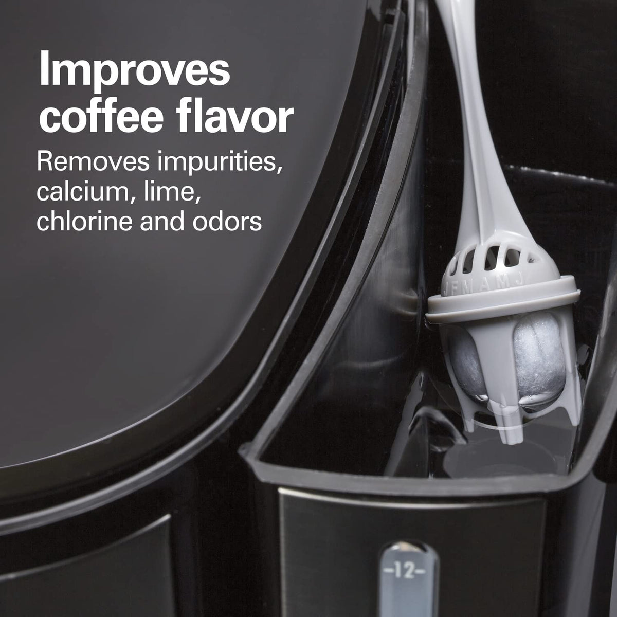 Charcoal Coffee Maker Water Filter Replacement Pods and Handle, 2-Pack and 12 Cup Coffee Maker X24219