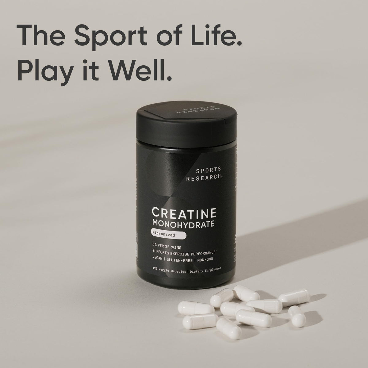 Creatine Monohydrate Capsules 5g, 120 Count X6829