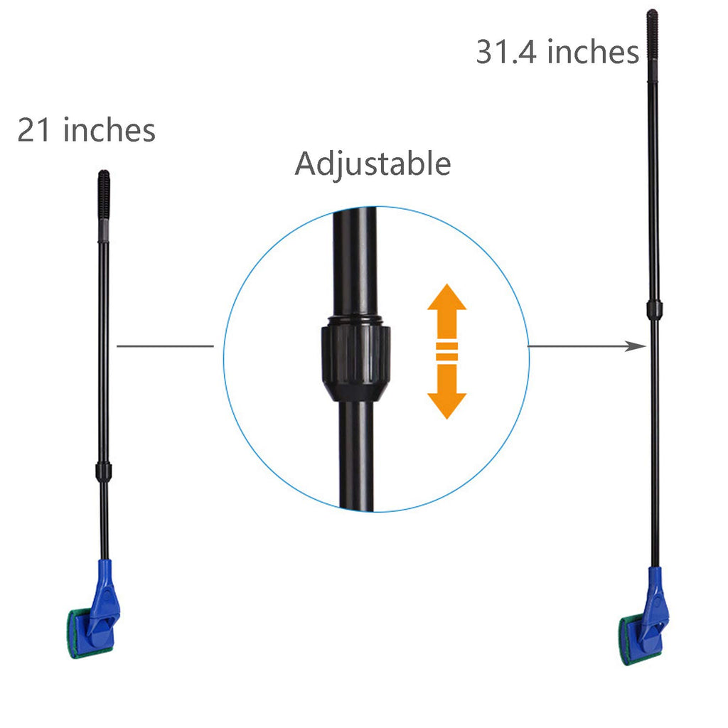 5 In 1 Aquarium Cleaning Tools Kit with Adjustable Length Rod W7167