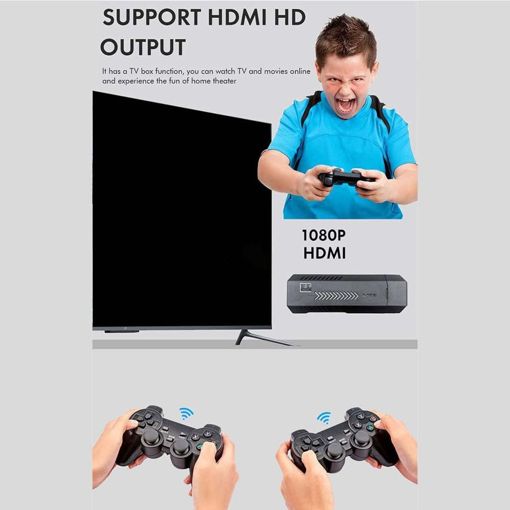 4K Retro Game Stick with 2 Wireless Controllers 64GB R9553