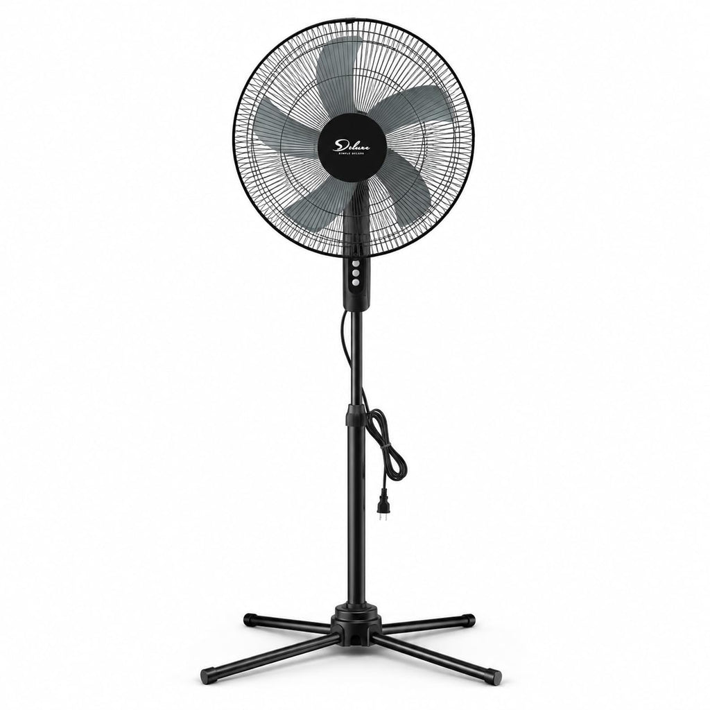 16" Oscillating Pedestal Fan, 3 Speed Standing Fan Z69459