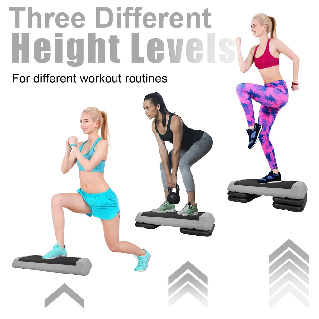 Adjustable Aerobic Stepper with 4 Risers Y10530