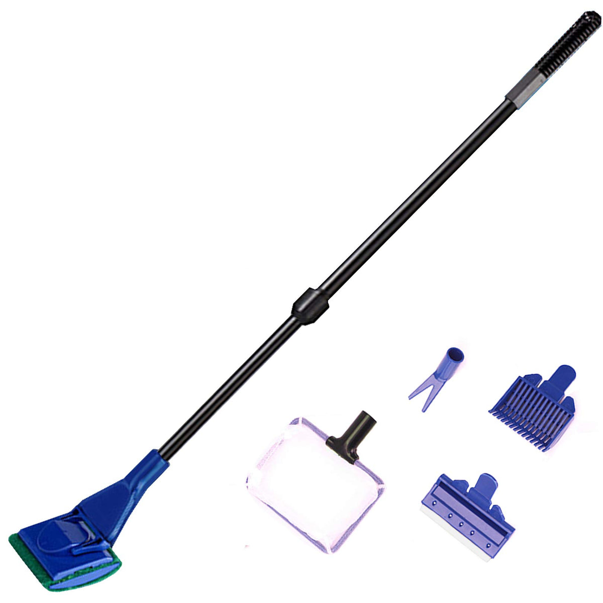 5 In 1 Aquarium Cleaning Tools Kit with Adjustable Length Rod W7167