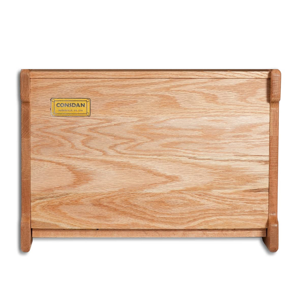 Solid Wood Oak Bread Box with Clear Window O739310
