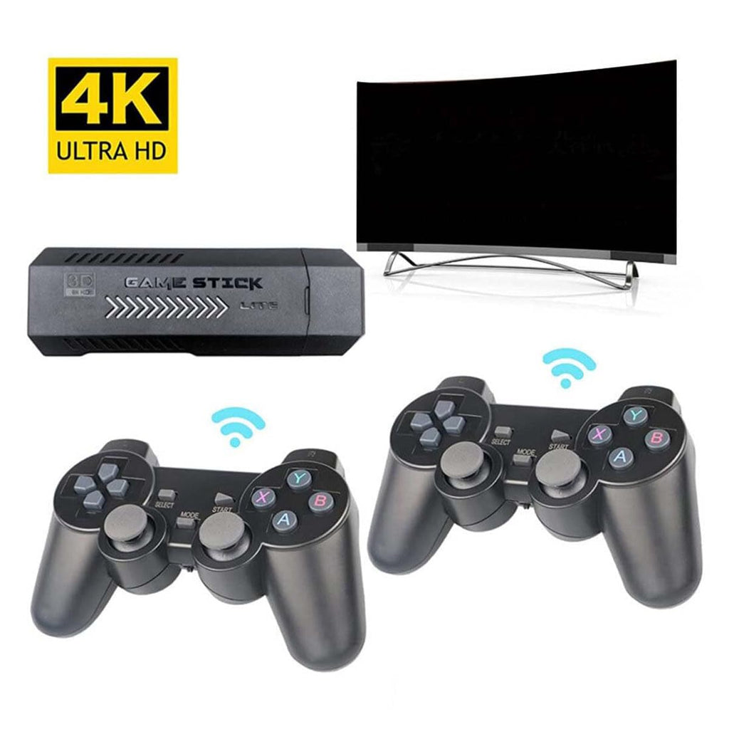 4K Retro Game Stick with 2 Wireless Controllers 64GB R9553