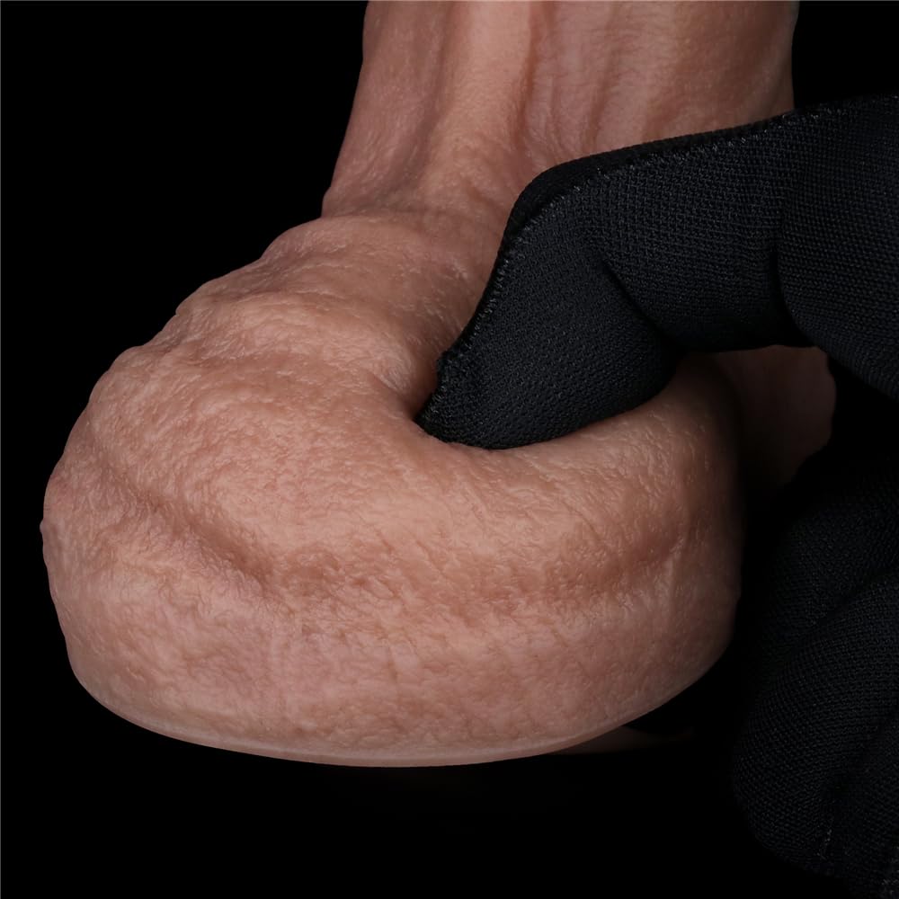 8.5" Realistic Uncut Dual Density Silicone Dildo with Suction Cup Y24798