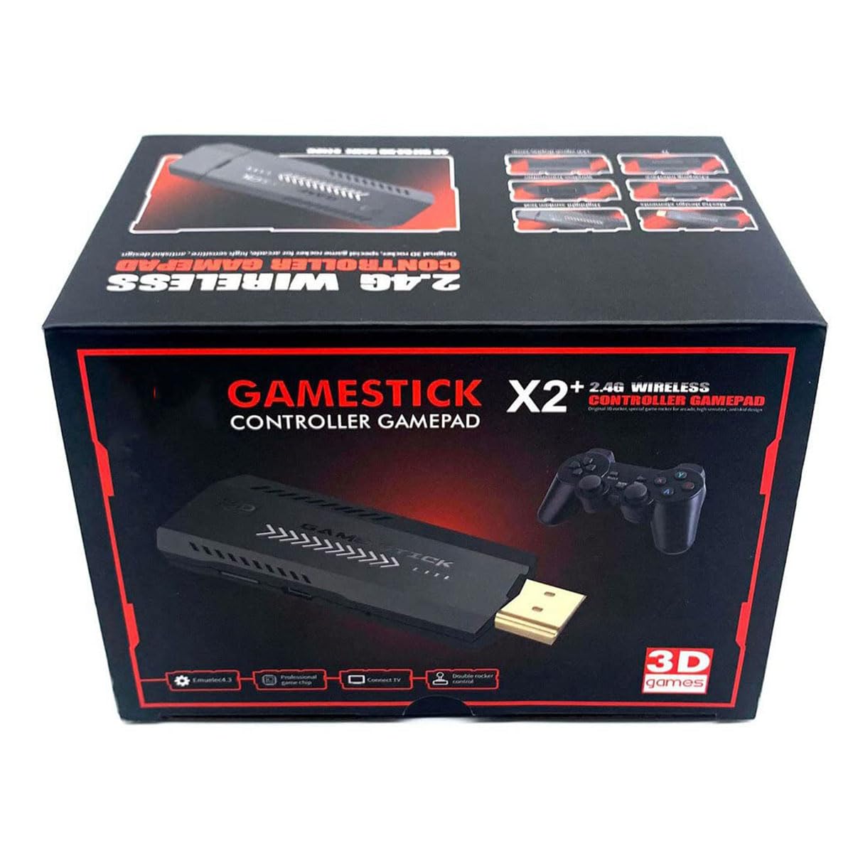 4K Retro Game Stick with 2 Wireless Controllers 64GB R9553