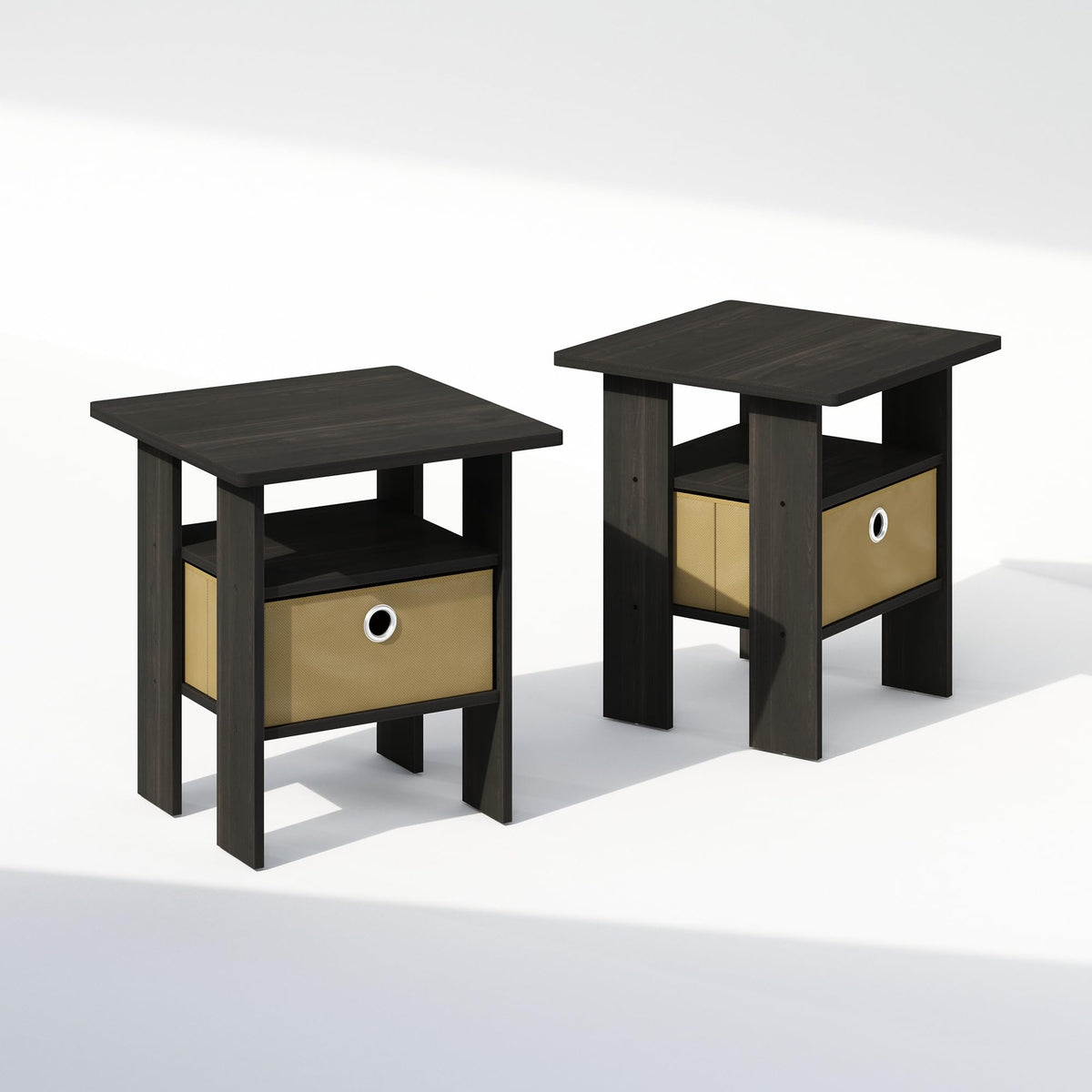 Espresso Nightstand with Storage Set of 2 Z774652