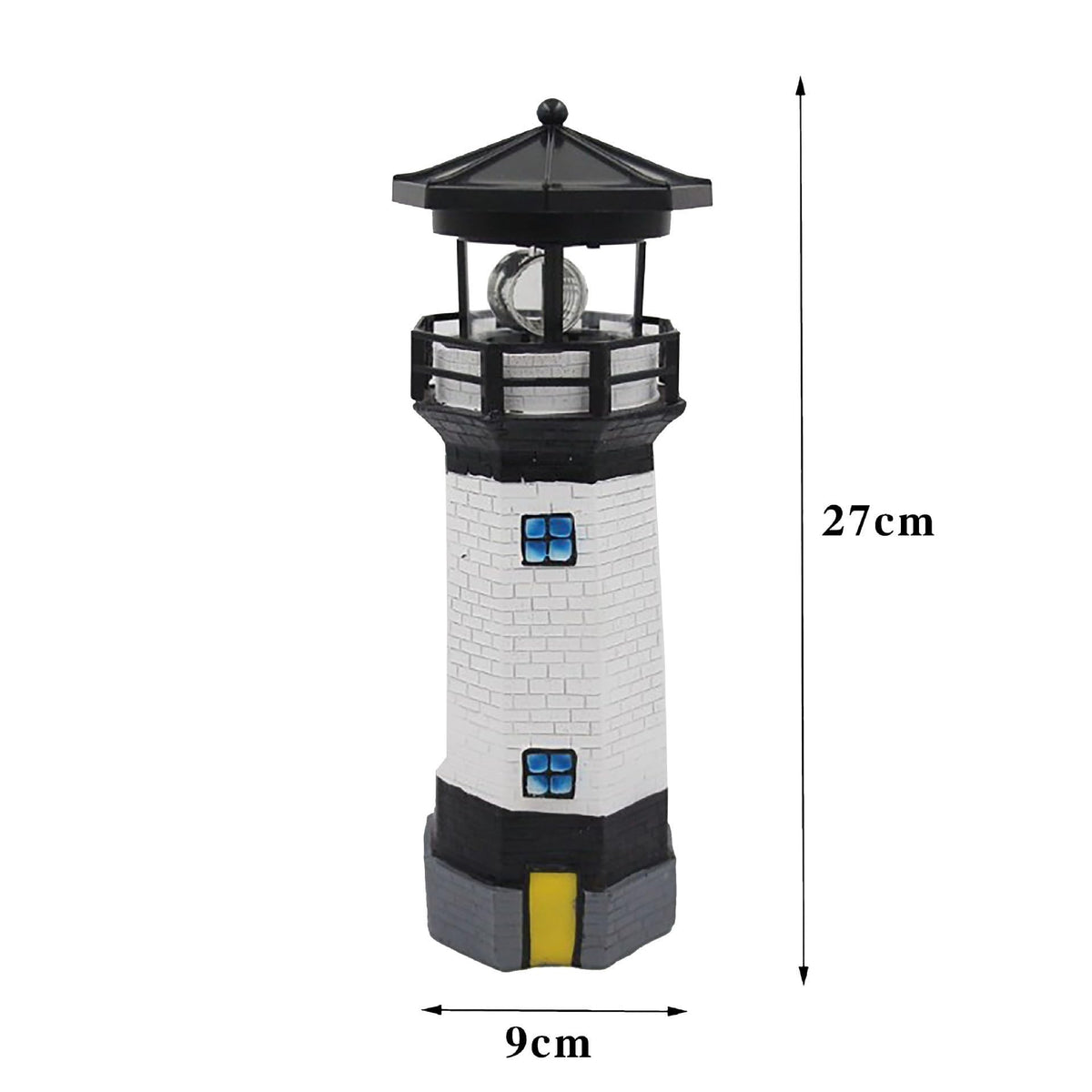 Black and White Solar Lighthouse Decorative Lights J465