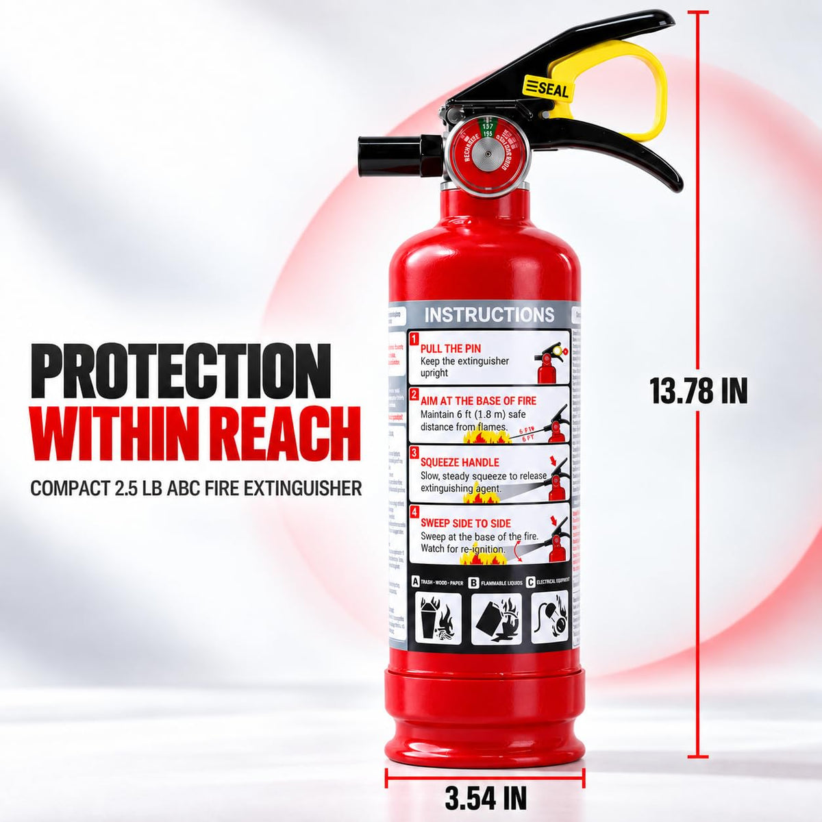 2.5 lb ABC Dry Chemical Fire Extinguishers 1-Pack Z34584