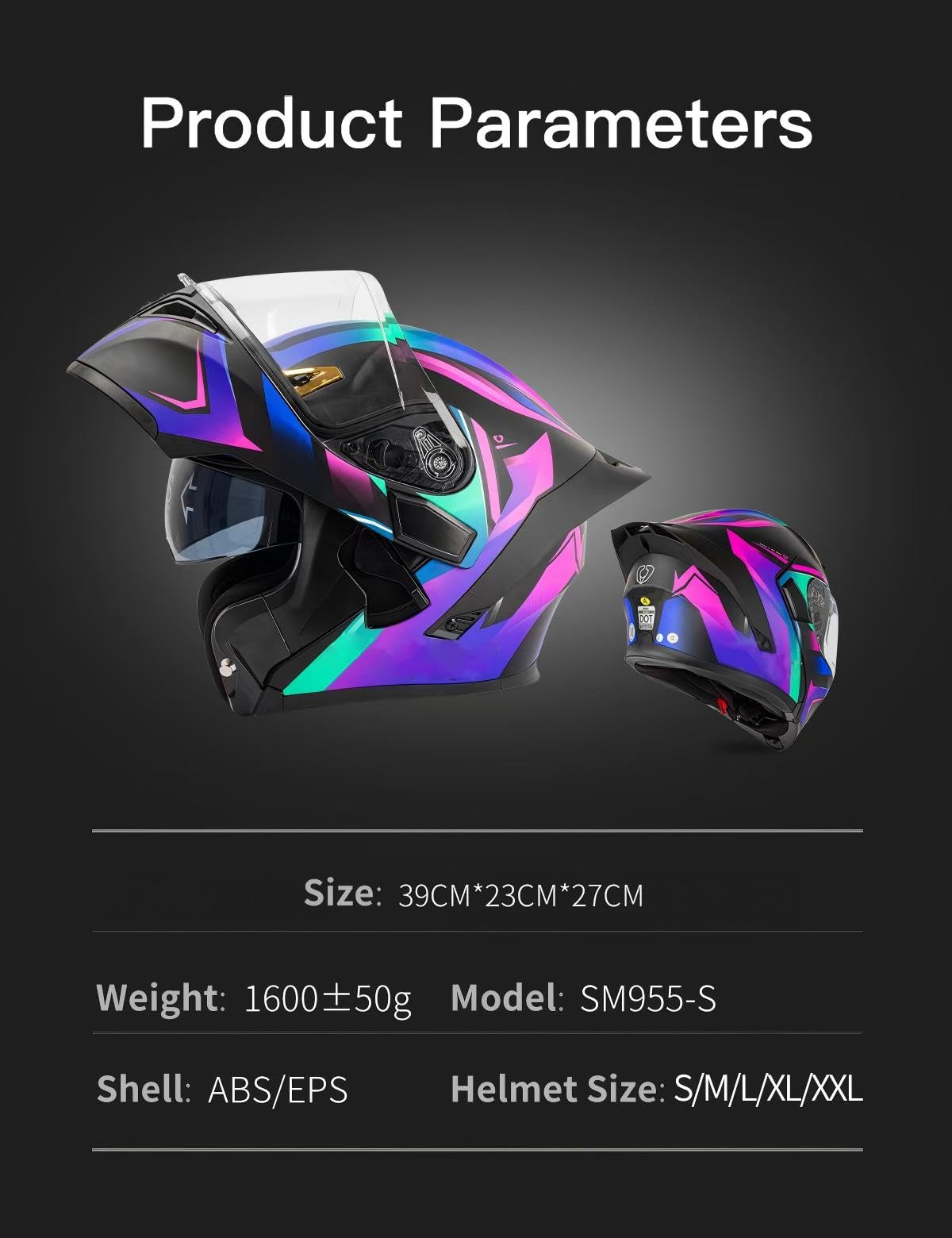 Bluetooth Modular Full-face Motorcycle Helmet F318