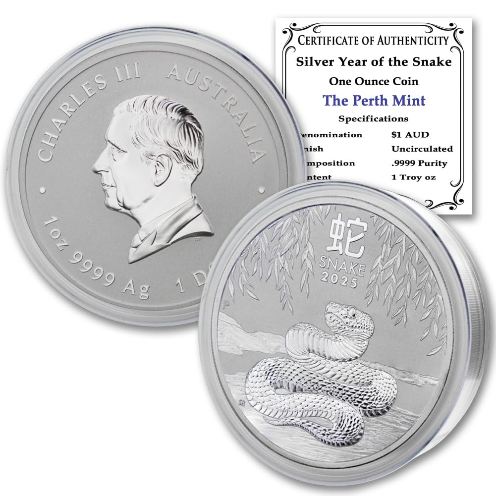 1 oz Australian Silver Lunar Year of the Snake E439171