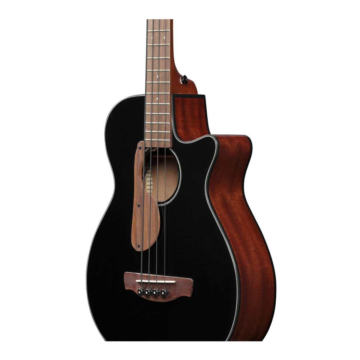 Black High Gloss Acoustic-electric Bass Guitar P501