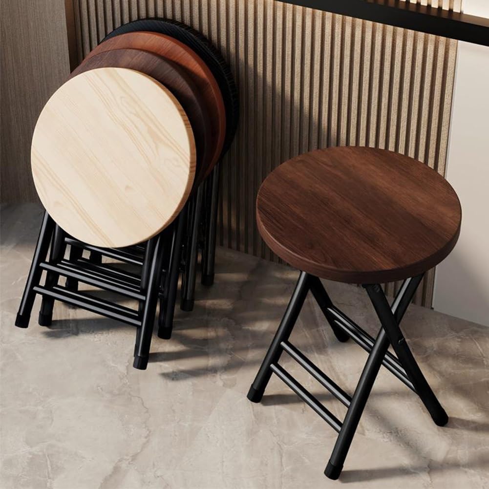 18 Inch Black Folding Stool 330 Lbs Capacity B136