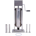 Manual Stainless Steel 15LB Sausage Stuffer with 4 Stuffing Tubes O26989
