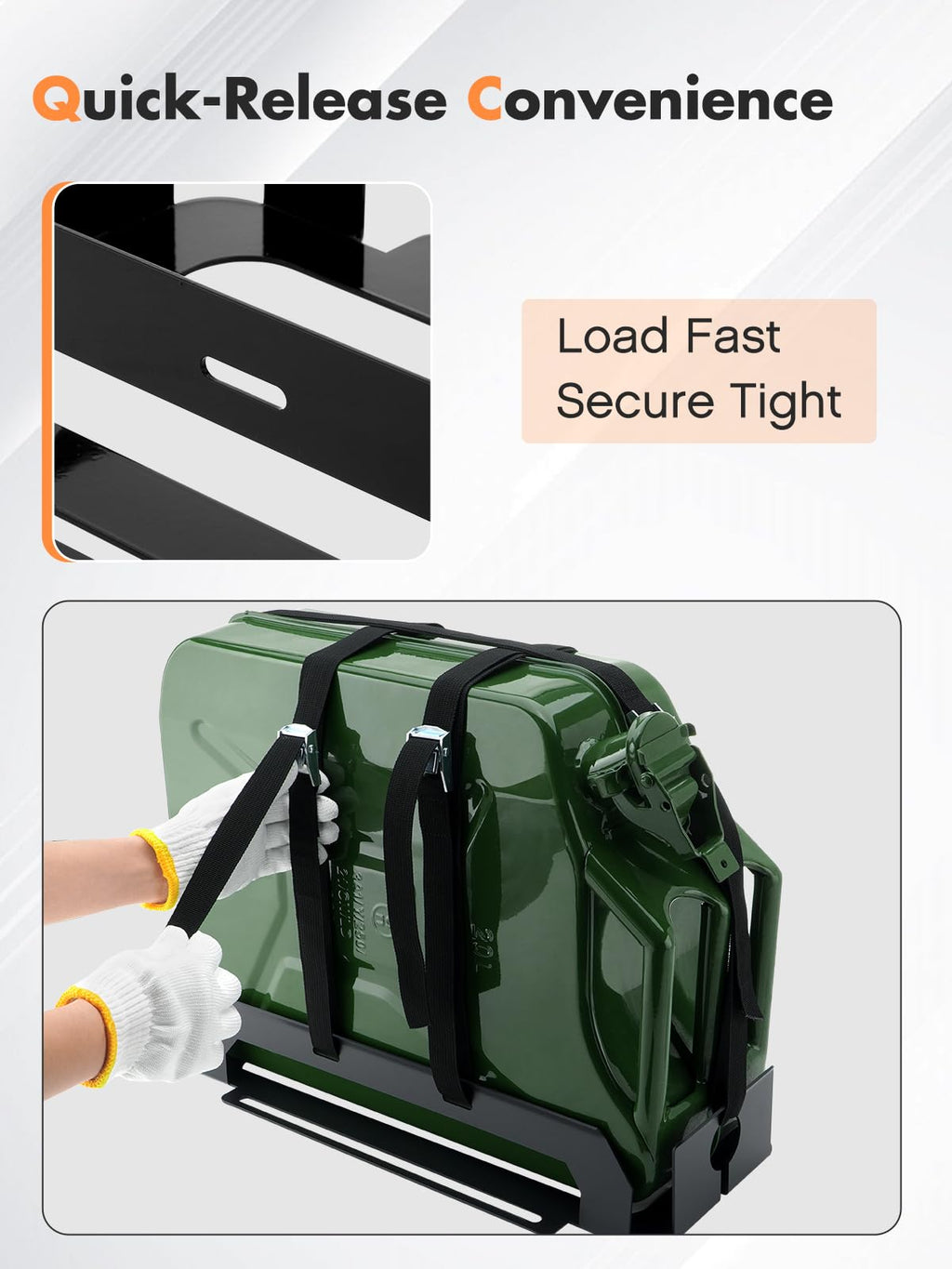 Heavy-Duty Jerry Can Holder with Webbed Strap M390536