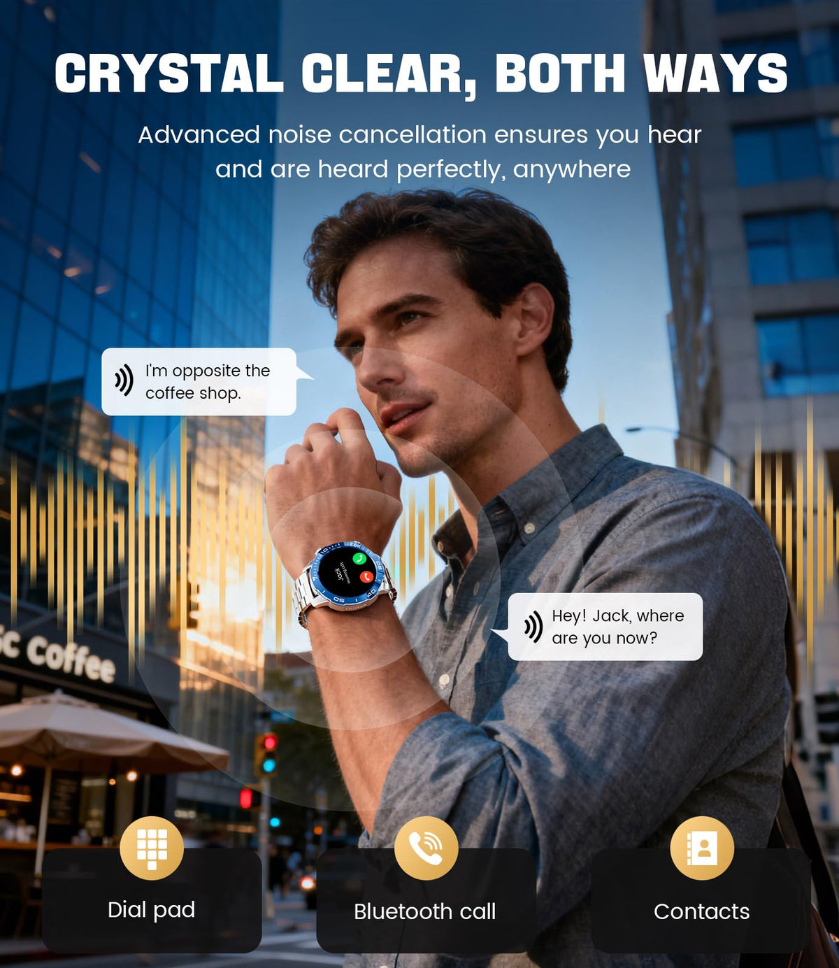Smart Watch with Heart Rate SpO2 Sleep Monitor IP68 Waterproof Silver Blue 40mm F457533