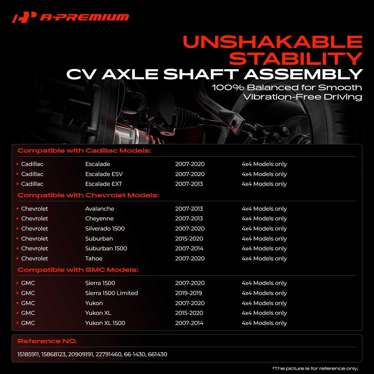 Front CV Axle Shaft Assembly H8169
