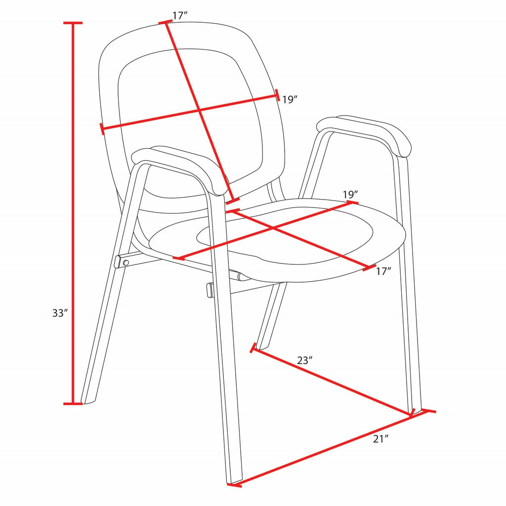 Vinyl Stacking Chair with Arms S73040