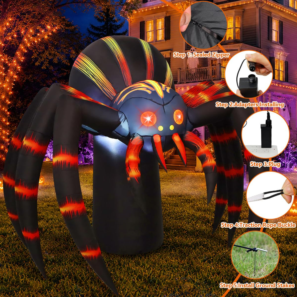 7FT Halloween Inflatables Yard Decor with LEDs U88059