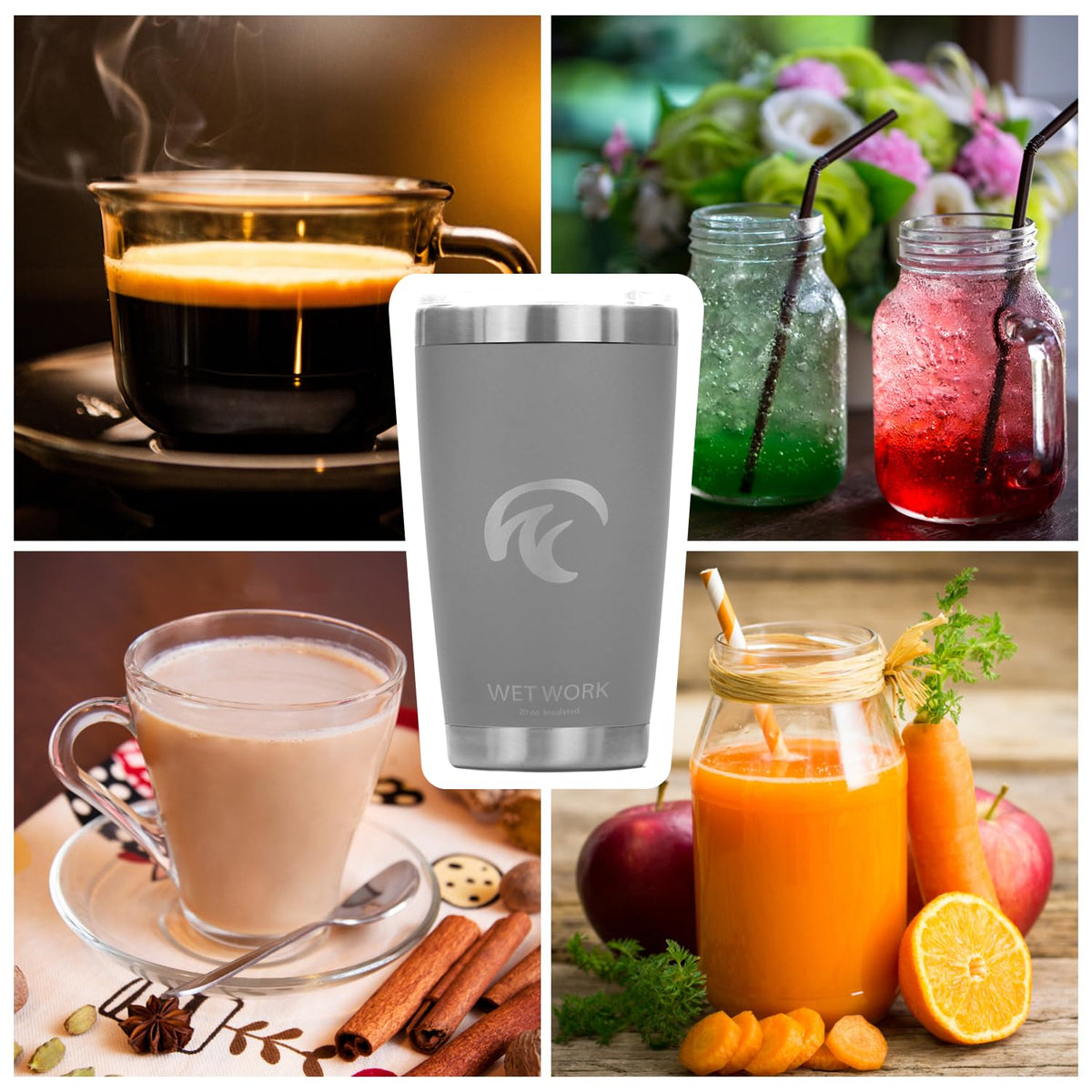 20 oz Stainless Steel Insulated Tumbler with Leak Proof Lid V324359