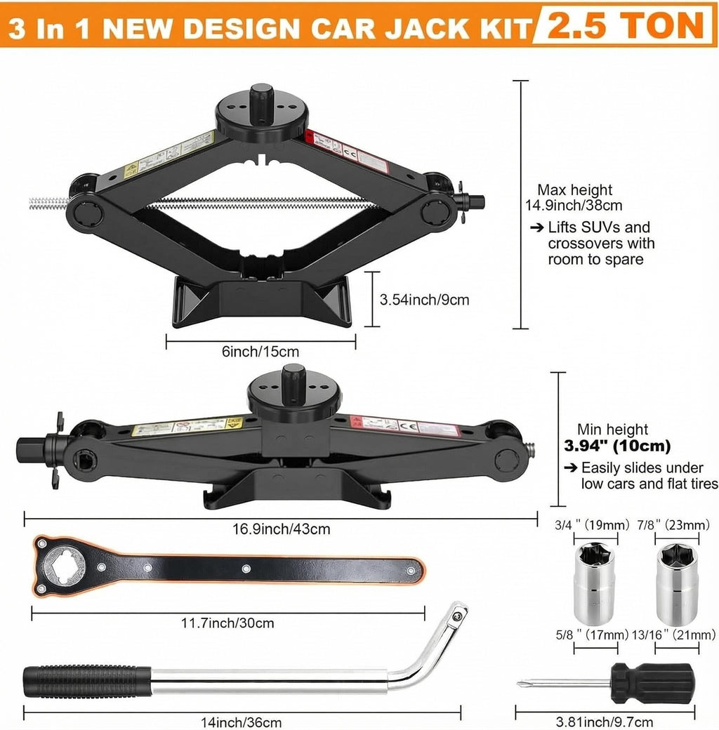 Scissor Car Jack Kit 2.5 Ton I77222