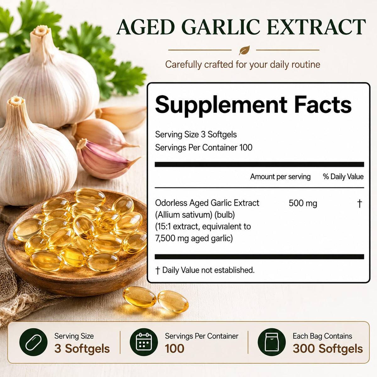 Aged Garlic 300 Softgels W688904