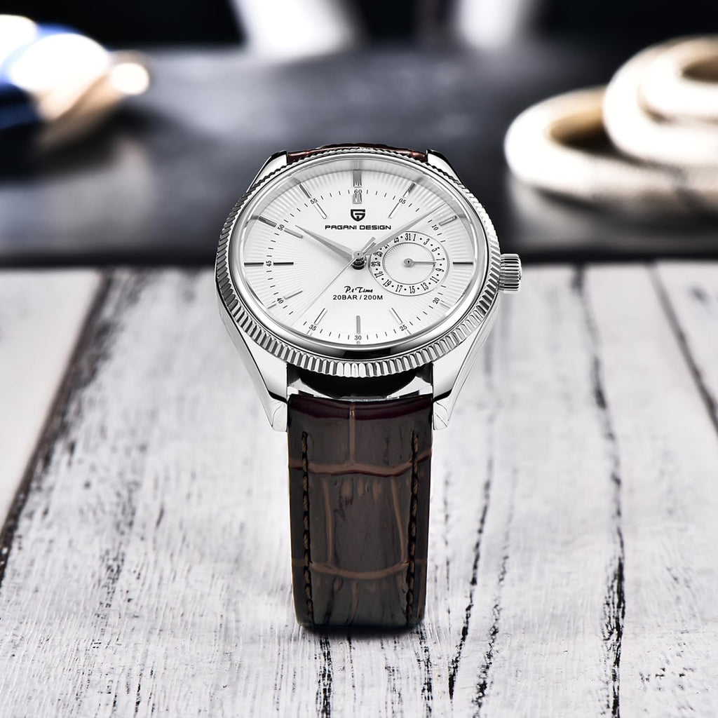 40mm Stainless Steel Quartz Wristwatch with Date Display Z77688