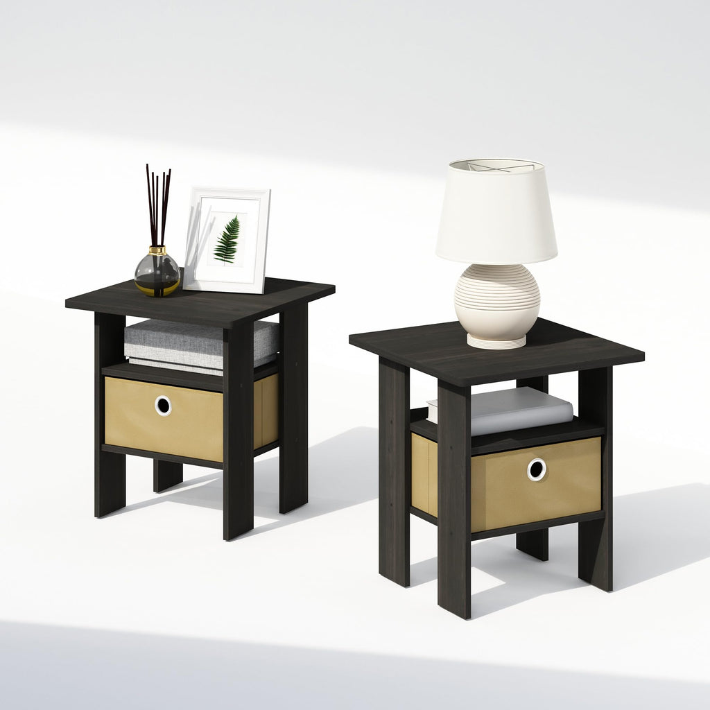 Espresso Nightstand with Storage Set of 2 Z774652