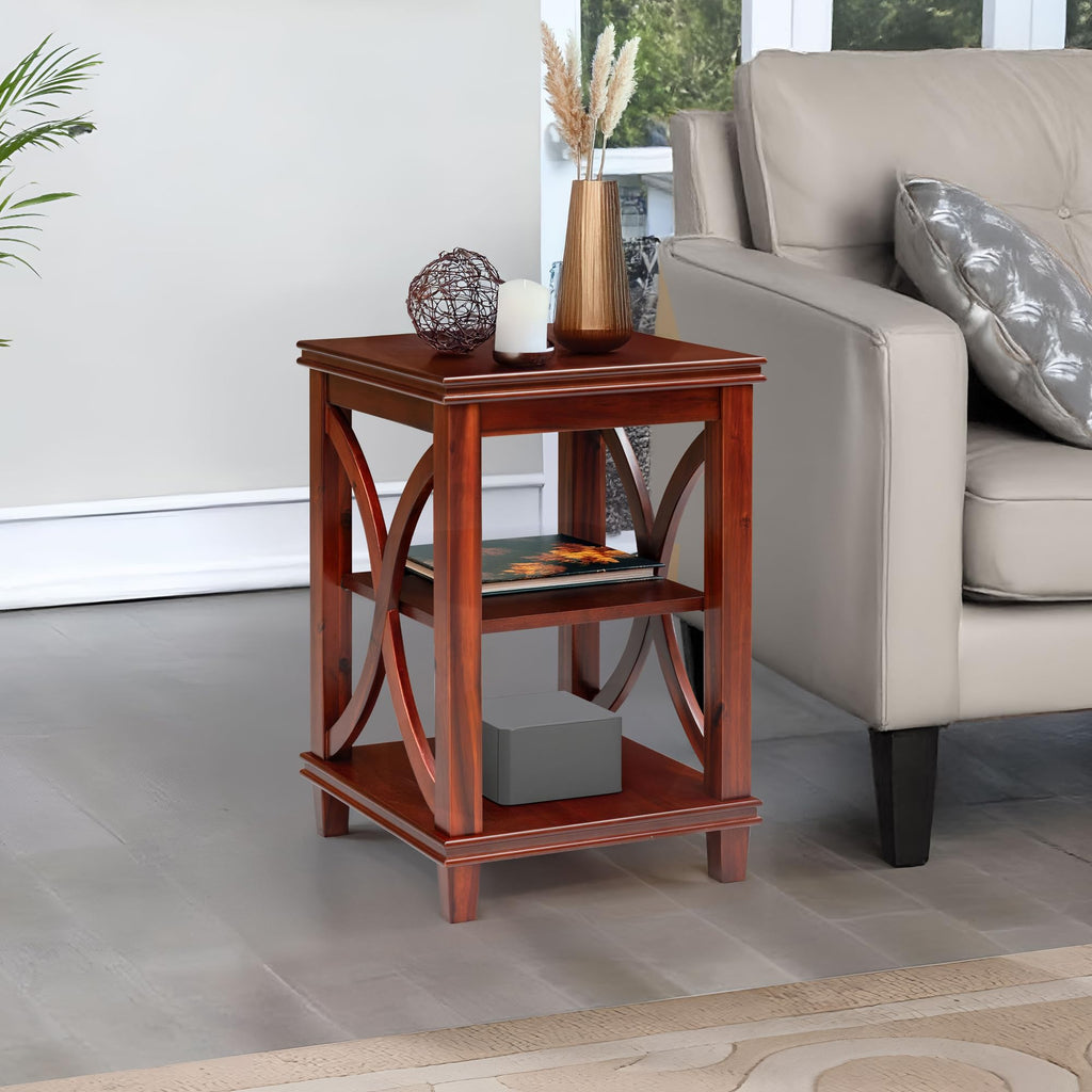 Solid Wood Square End Table U58081