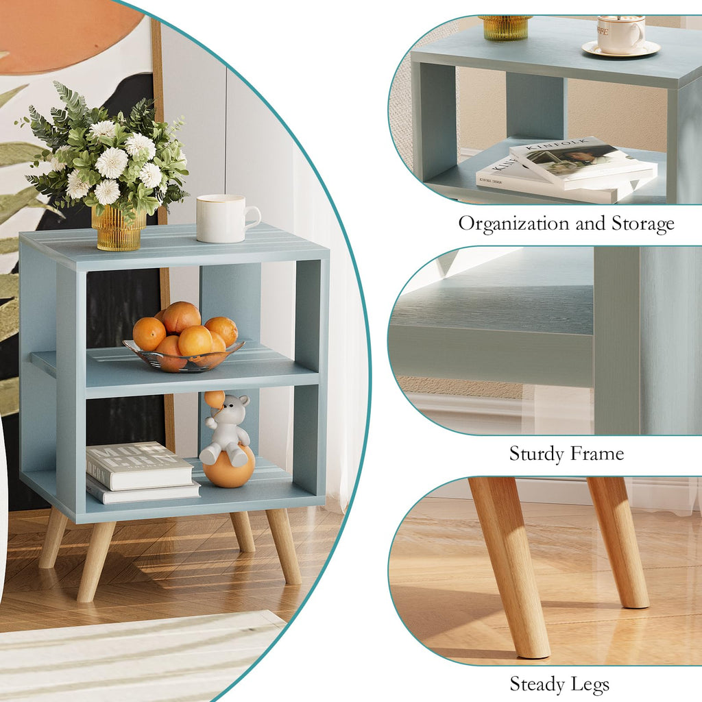 Blue 2-Tier Kids Nightstand I7376