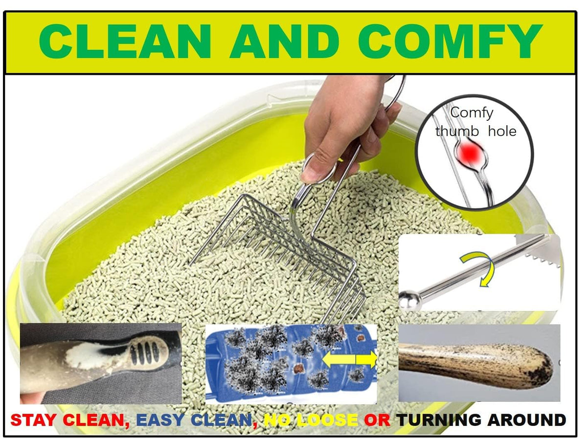 Metal Cat Litter Scoop with Holder A158224