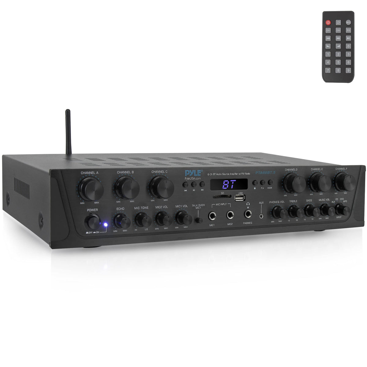 6 Channel 600 Watt Bluetooth Home Audio Amplifier F8973