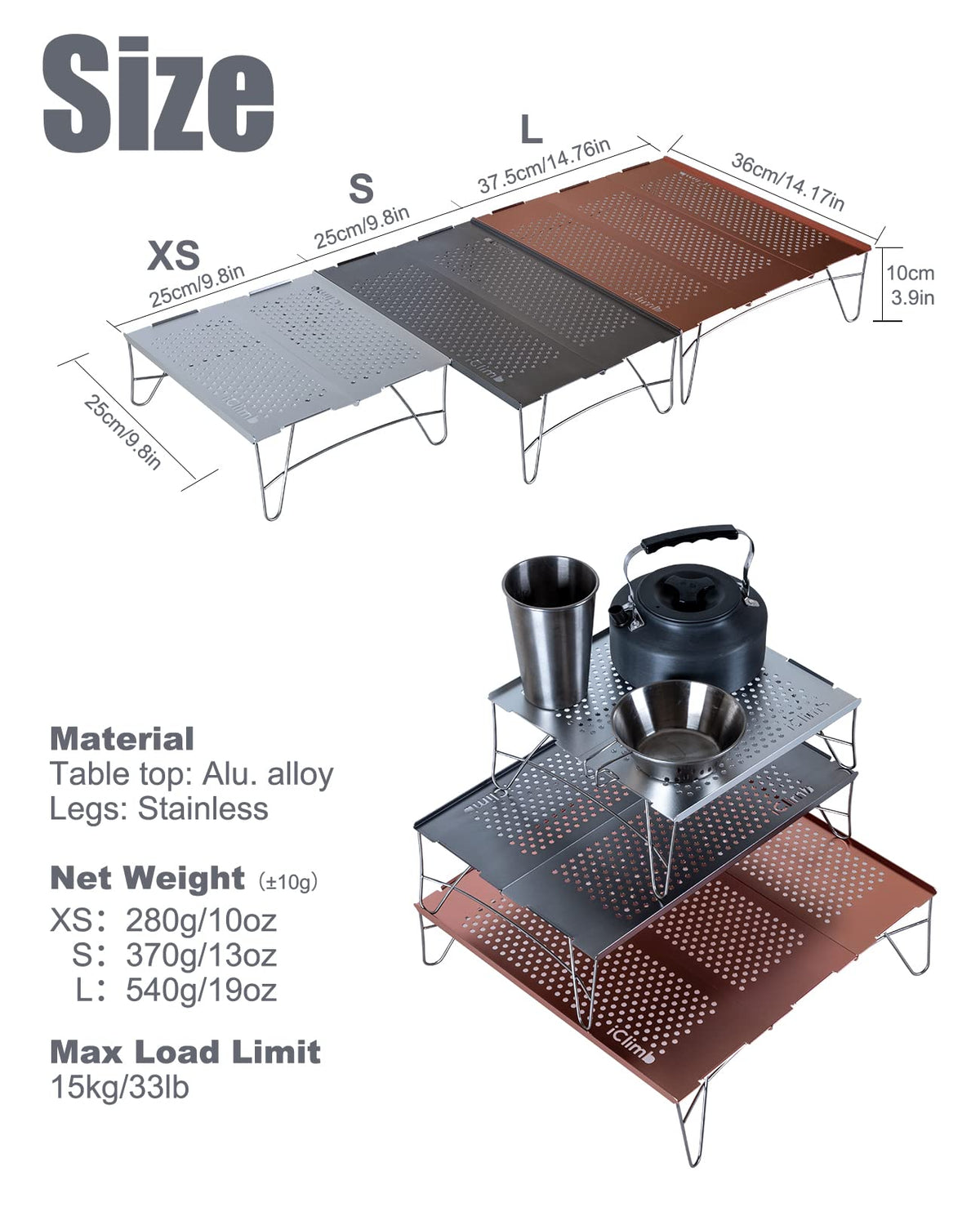 Ultralight Compact Folding Table J2542