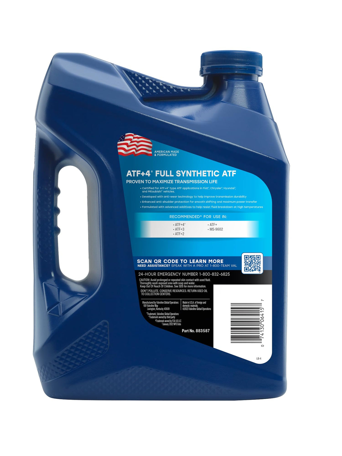Full Synthetic Automatic Transmission Fluid 1 GA Case of 3 S839182