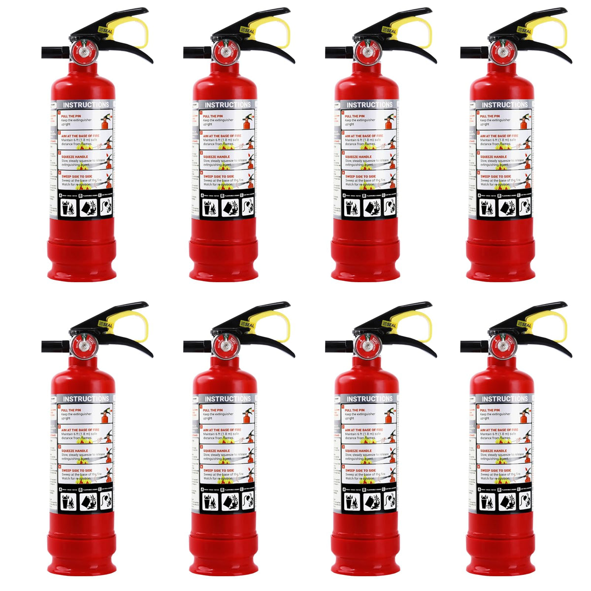 2.5 lb ABC Dry Chemical Fire Extinguishers 8-Pack N37609