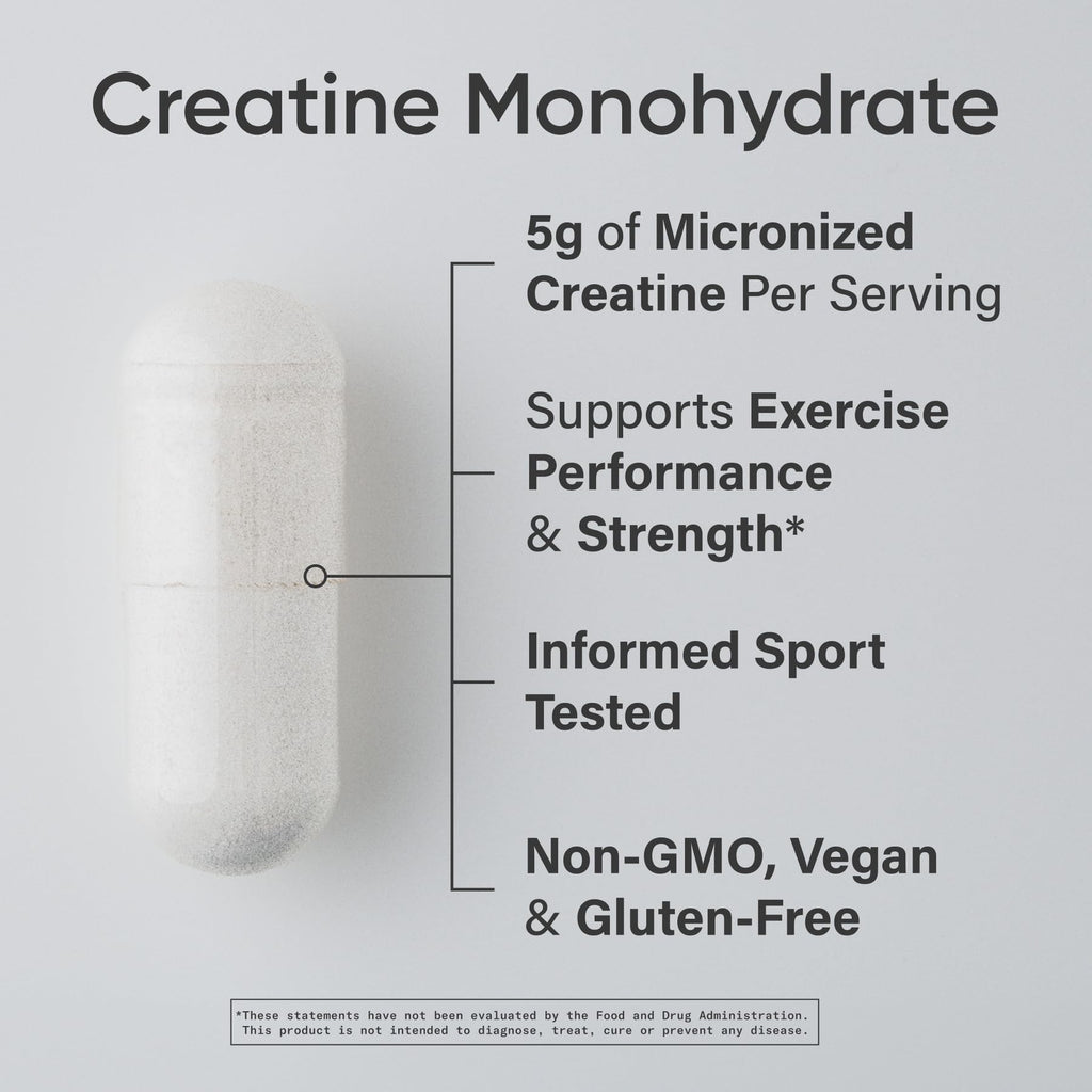 Creatine Monohydrate Capsules 5g, 120 Count X6829