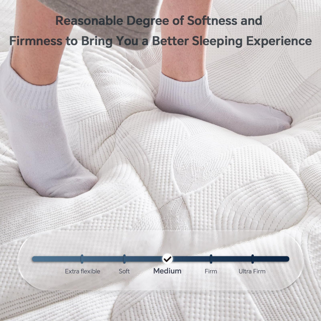 10 Inch Twin Hybrid Mattress in a Box with Pocket Spring & Memory Foam P4110